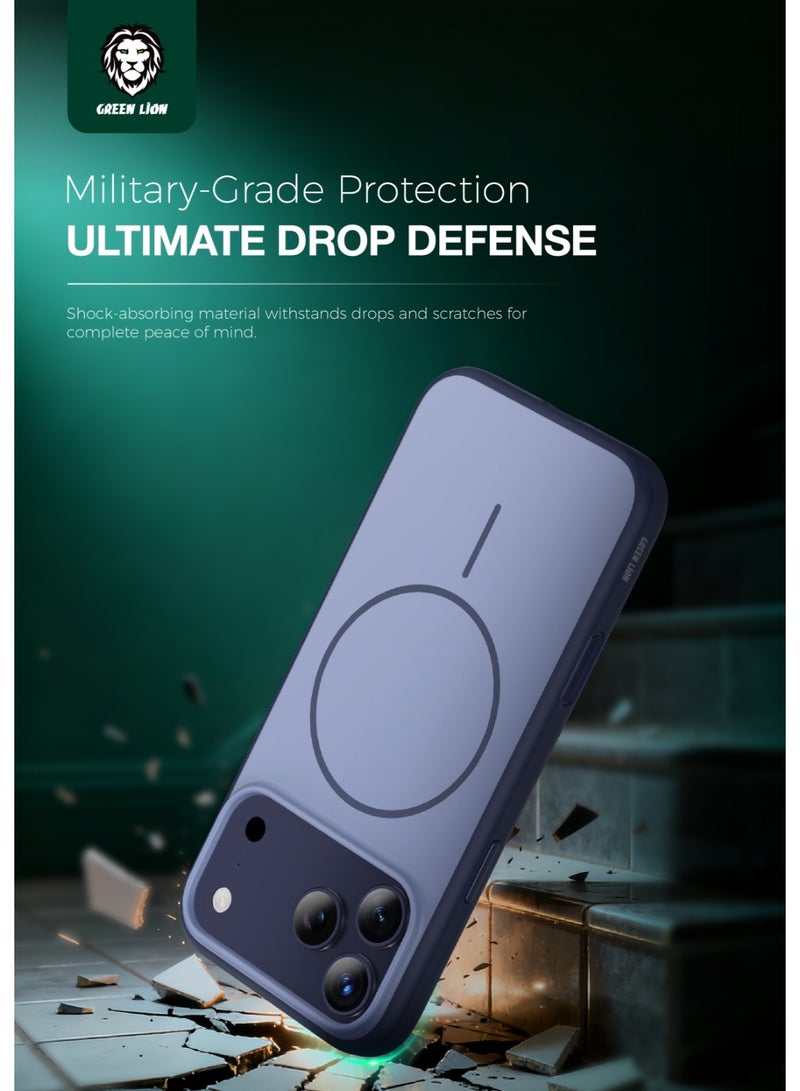 GREEN LION iPhone 17 Pro Max MagSafe Case Patric with Premium Matte Finish & Metal Buttons / Camera Protection / Comfortable Grip / Anti-Yellowing Back Cover / Drop Protection / Anti-Fingerprint / Oil Resistant - Orange - Image 4