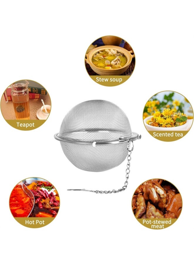 HOMESTAR 2pcs Stainless Steel Mesh Tea Ball, Tea Infuser Strainers Tea Strainer Filters, Interval Diffuser for Tea - Image 4