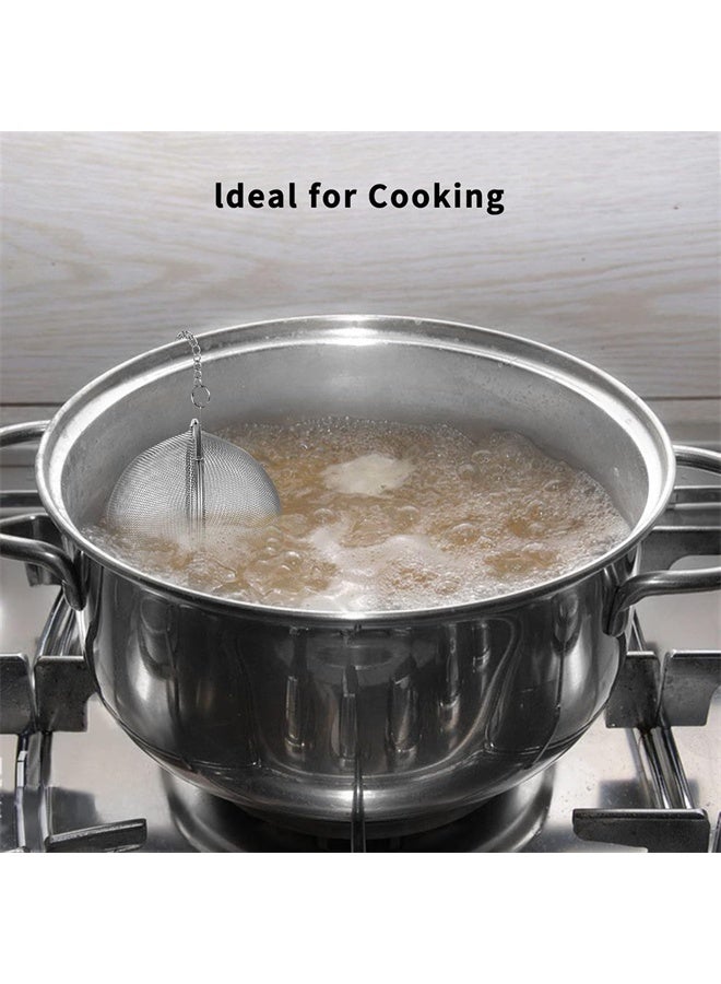 HOMESTAR 2pcs Stainless Steel Mesh Tea Ball, Tea Infuser Strainers Tea Strainer Filters, Interval Diffuser for Tea - Image 3