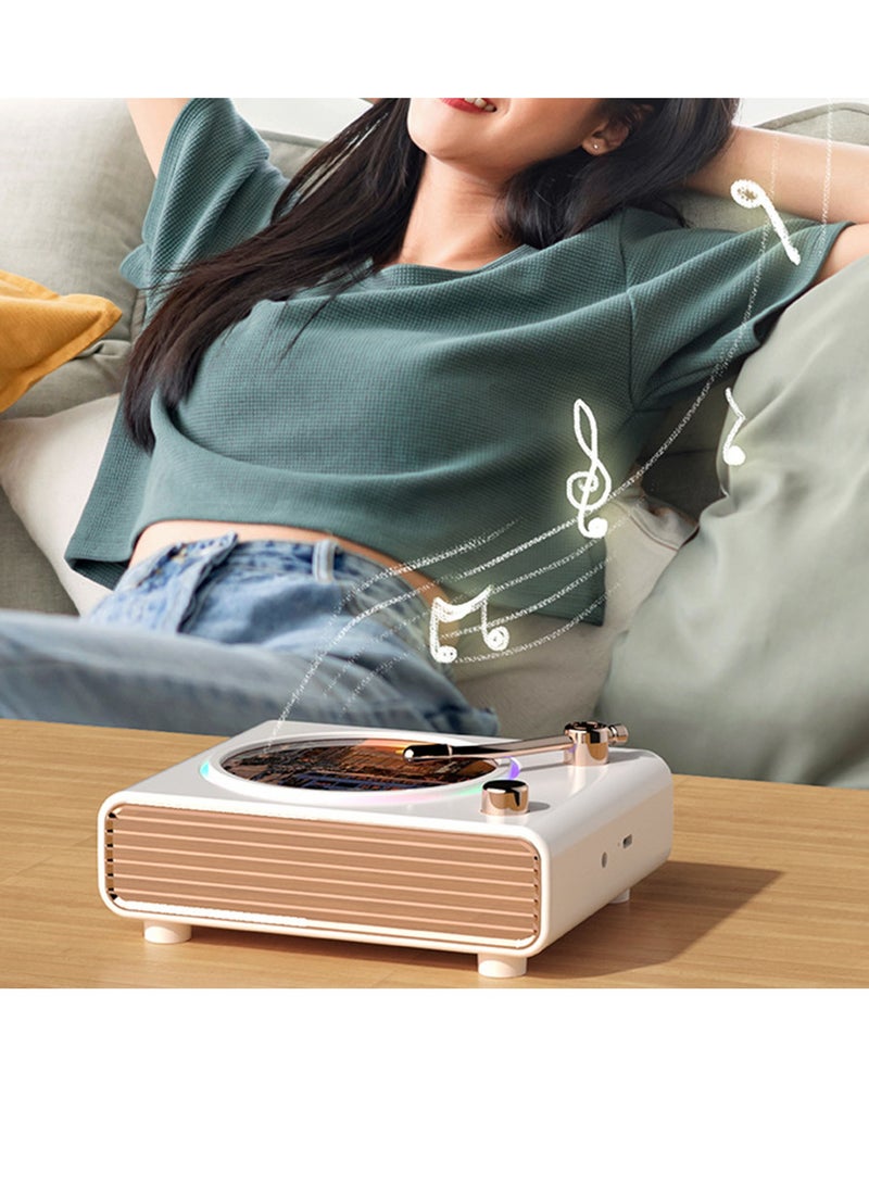 Retro Bluetooth Speaker Rotary Record Player USB Rechargeable Portable Wireless Bluetooth Speaker - Image 2