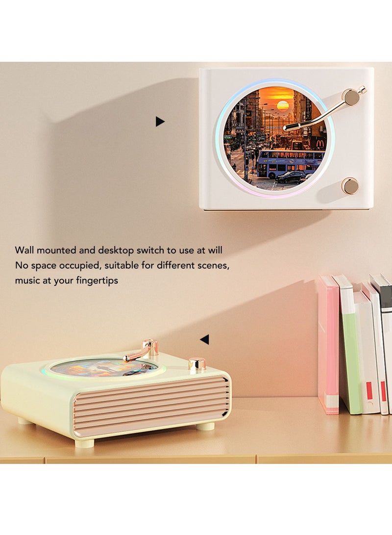 Retro Bluetooth Speaker Rotary Record Player USB Rechargeable Portable Wireless Bluetooth Speaker - Image 5