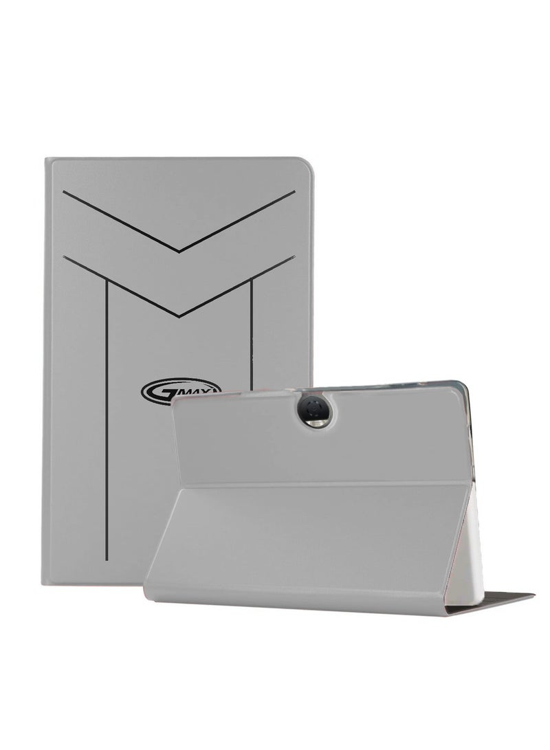 GMAX PU Leather Magnetic Closure Flip Case Cover For Honor Pad 9 12.1 Inch 2023 Grey - Image 1