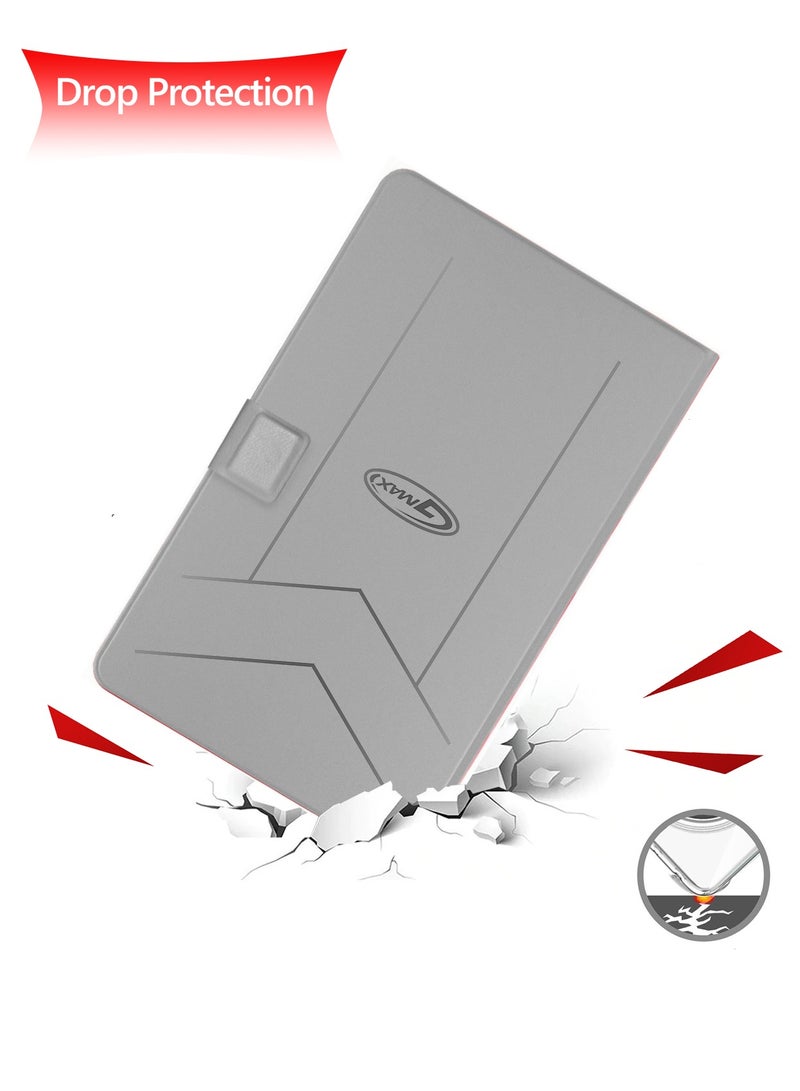 GMAX PU Leather Magnetic Closure Flip Case Cover For Honor Pad 9 12.1 Inch 2023 Grey - Image 2