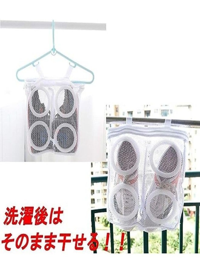 FreshDcart FDCA639 Portable Laundry Washing Bags Shoes Wash Bags With Premium Rust Free Zipper, Storage Bag, Store Dirty Clothes, Shoes, Hosiery, Lingerie, (38CM x 30CM x 12.5CM) (White, Pack of 2) - Image 3