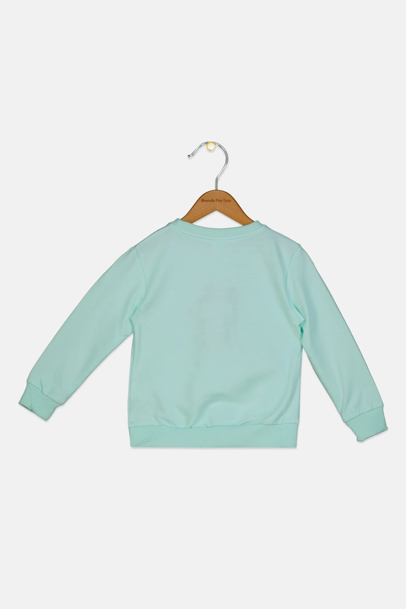 Disney ديزني × ميكي وأصدقائه سويت شيرت طويل الأكمام للأطفال الأولاد، نعناعي - Image 2