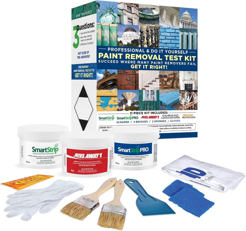 Dumond Complete Paint Removal Test Kit - Find The Right Paint Remover for Your Project - Kit Includes 8oz Samples of Peel Away 1, Smart Strip Advanced, & Smart Strip PRO, Laminated Paper & Accessories - Image 2