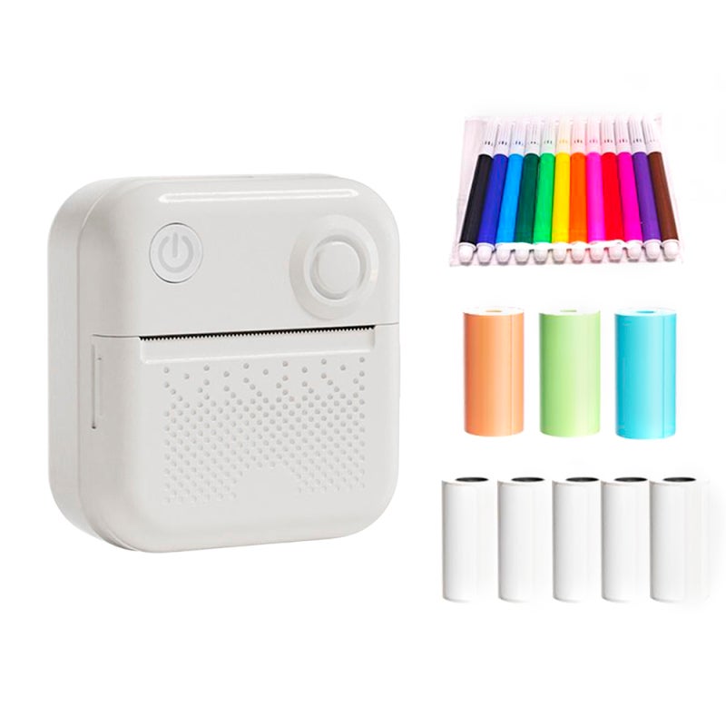 Mini Printer: 2-Inch Inkless Thermal Printer - Compact Wireless Portable Printer for Home Office, On-The-Go Label, Note & Photo Printing - Image 1
