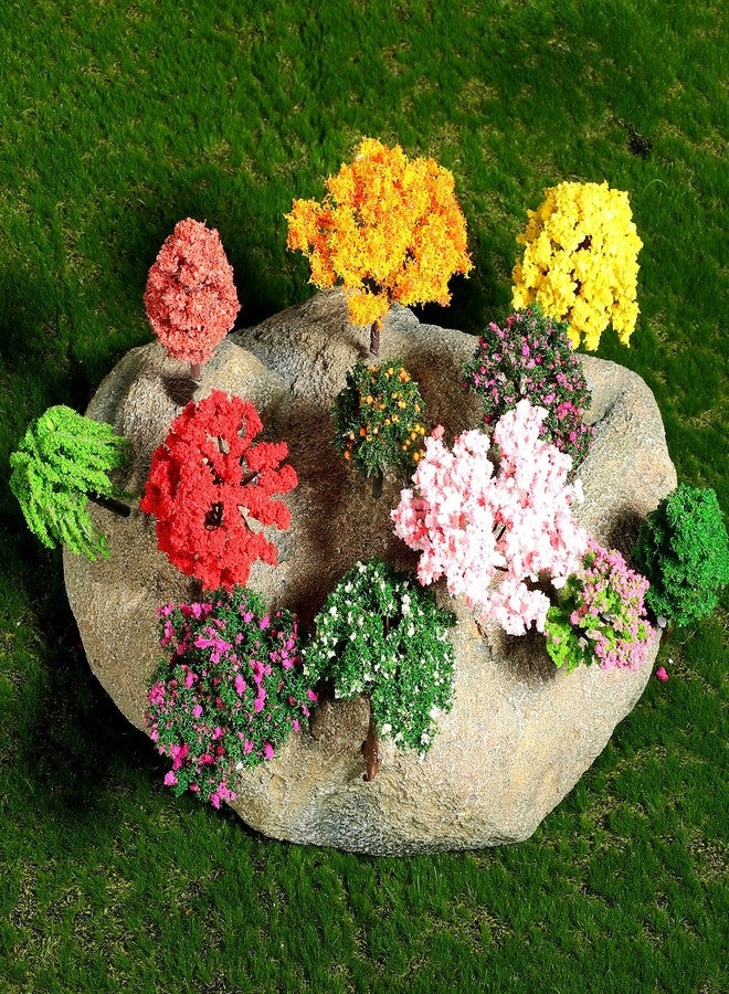 STOBAZA Fake Mini Tree Set 12 Pcs 2.55X1.96X1.57In Miniature Trees for DIY Craft Train Scenery Landscape Decorations and Home Table Ornaments - Image 4