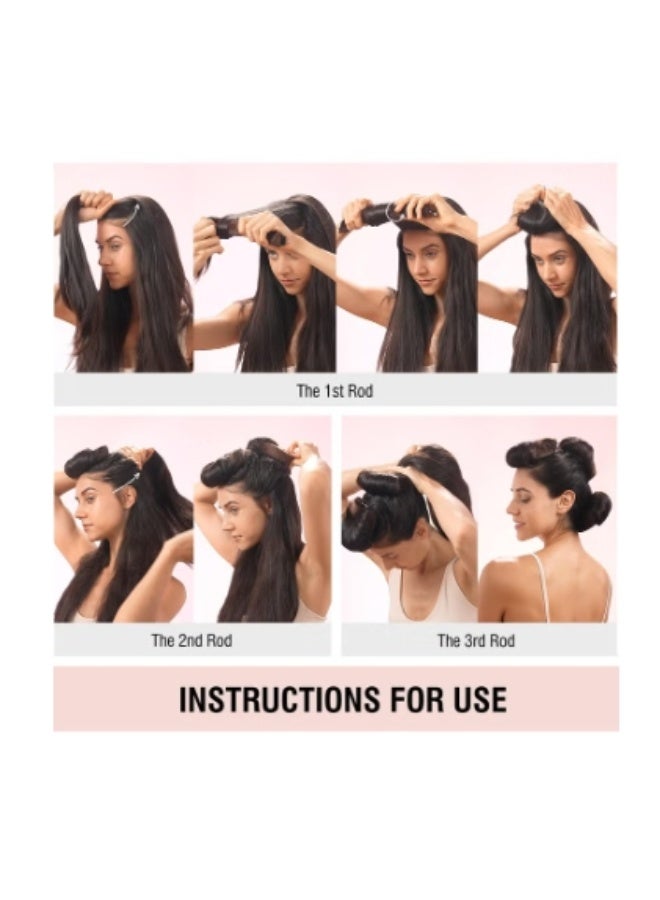 4 قطع من أدوات تجعيد الشعر بدون حرارة، قضبان مع خطاف، أدوات تجعيد شعر بدون حرارة لجميع أنواع الشعر، أدوات تجعيد شعر مريحة للنوم (بني فاتح) - Image 4