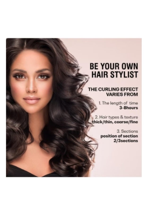 4 قطع من أدوات تجعيد الشعر بدون حرارة، قضبان مع خطاف، أدوات تجعيد شعر بدون حرارة لجميع أنواع الشعر، أدوات تجعيد شعر مريحة للنوم (بني فاتح) - Image 5
