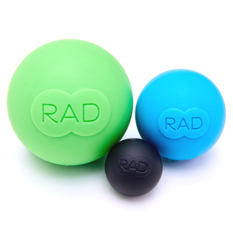 RAD Rounds â€“ 3 Density Yoga Massage Ball Set for Deep Tissue Myofascial Release â€“ Therapy Balls for Feet, Back, Neck, Jaw & Forearms â€“ Trigger Point & Mobility Therapy (3-Pack) - Image 1
