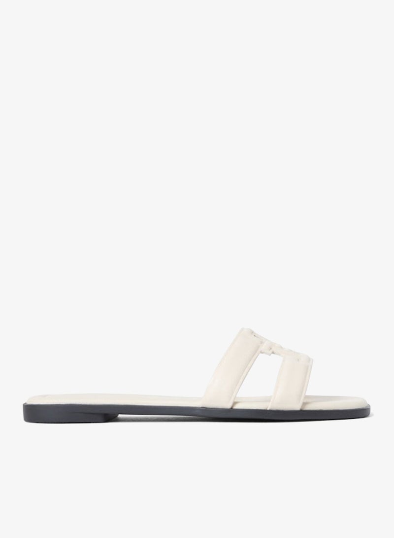 TOMMY HILFIGER Leather TH Monogram Strap Mules - Image 2
