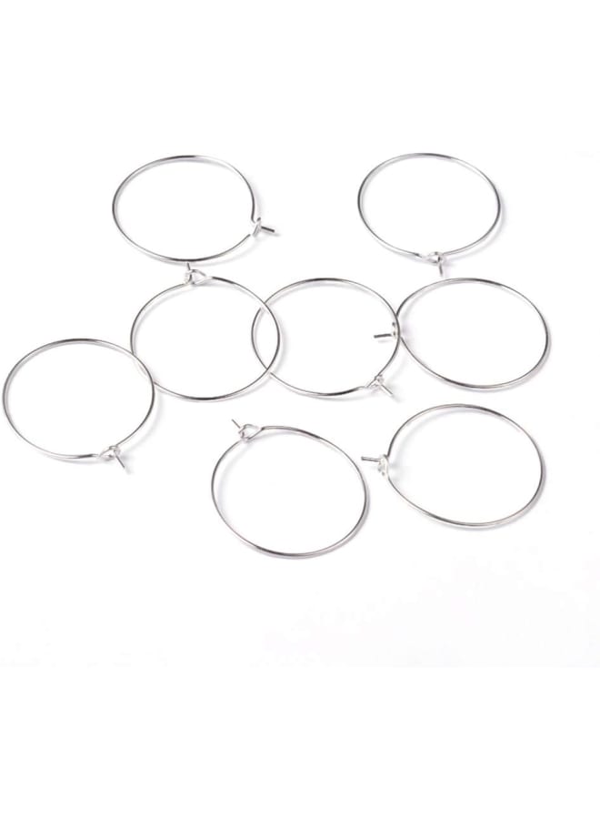 Wine Glass Charm Rings Beading Hoop Earring for Wedding Party Decorations Jewelry Making  - Image 3