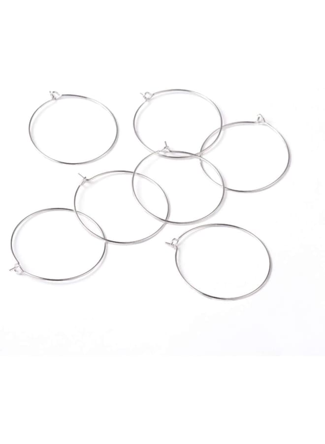 Wine Glass Charm Rings Beading Hoop Earring for Wedding Party Decorations Jewelry Making  - Image 2