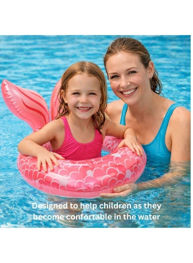Trishi Coconut Grove Kiddy Float Inflatable Kids Pool Float Ring – Safe Swimming Floater for Children, Durable PVC Water Float for Beach & Pool Fun Pearl the Mermaid - Image 4