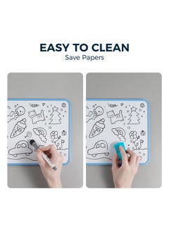 Loukin Small Dry Erase Lapboard, 9 X 12 Inch Double Sided (Ruled/Plain), Seamless Frame Design, Mini Magnetic Whiteboard Set, Great For Kids, Classroom And School (1 Eraser&2 Markers Included)  - Image 4