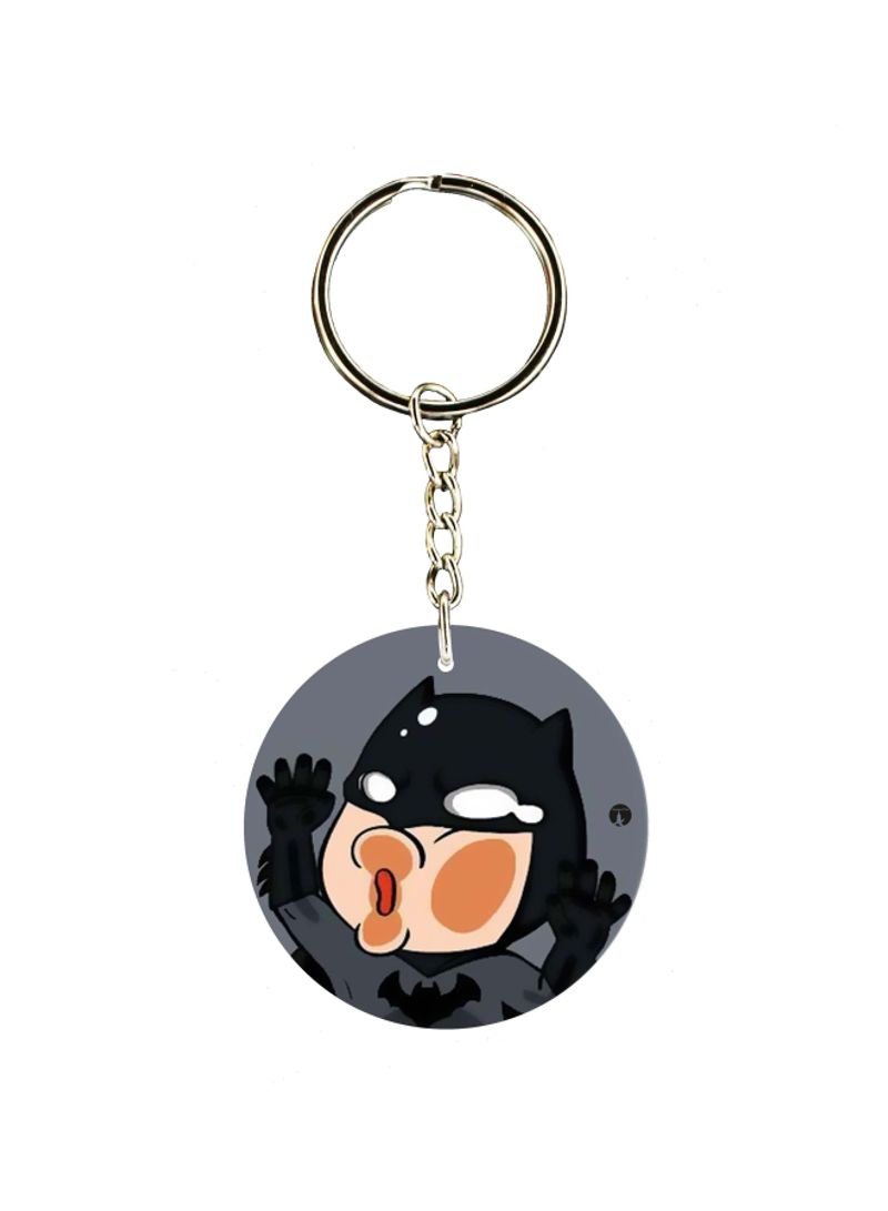 Cartoon Batman Printed Keychain