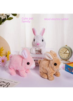 Generic Electric Plush Rabbit Toy Can Walk, Call And Move Ears Electric White Rabbit Pet Toy Dog-Color:Gray Short Carrot Rabbit  - Image 2