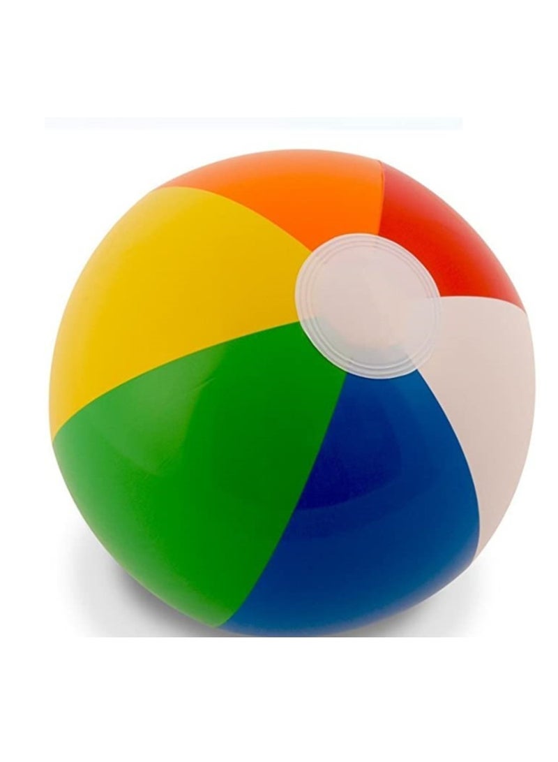 OASIS-TH 4 Packs 16inch  Inflatable Beach Balls With Hand Air Pump, Rainbow Beach Balls for Pool Parties, Kids and Adults Summer Pool Party Toys, Beach Toys, Party Favors - Image 3