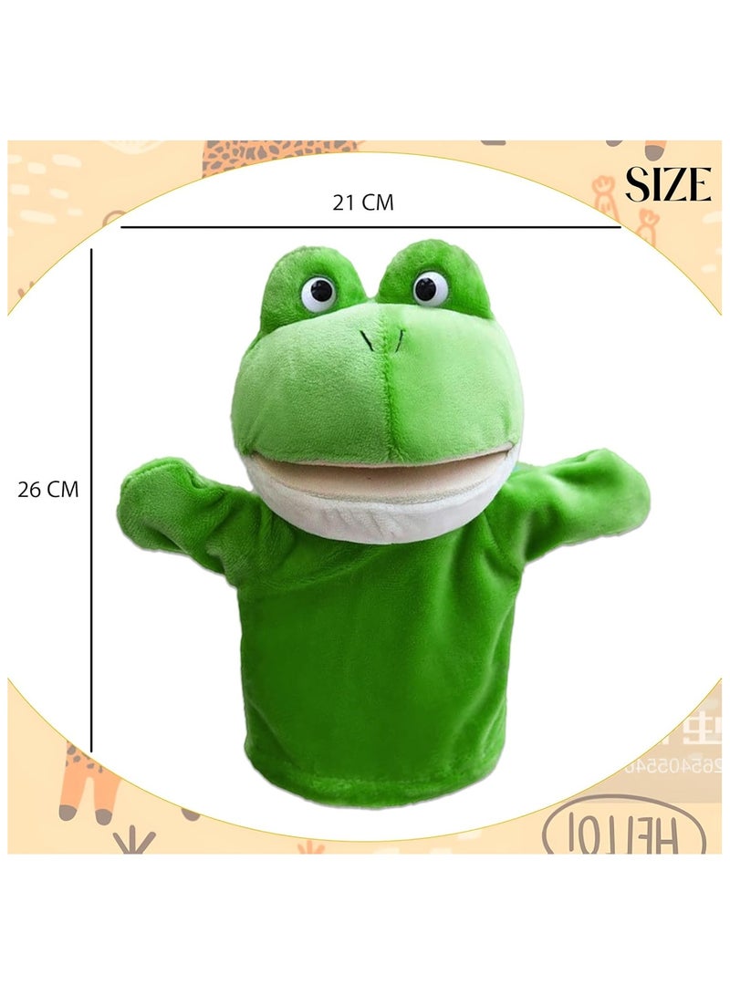 Vitacelli Plush Frog Hand Puppet for Kids – Movable Mouth, Soft Storytelling Toy, Fun Learning & Play - Image 2