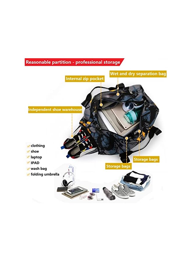 PROMASS Sports Gym Travel Weekender Bag With Shoes Compartment Lightweight Luggage Waterproof For Men And Women - Image 2