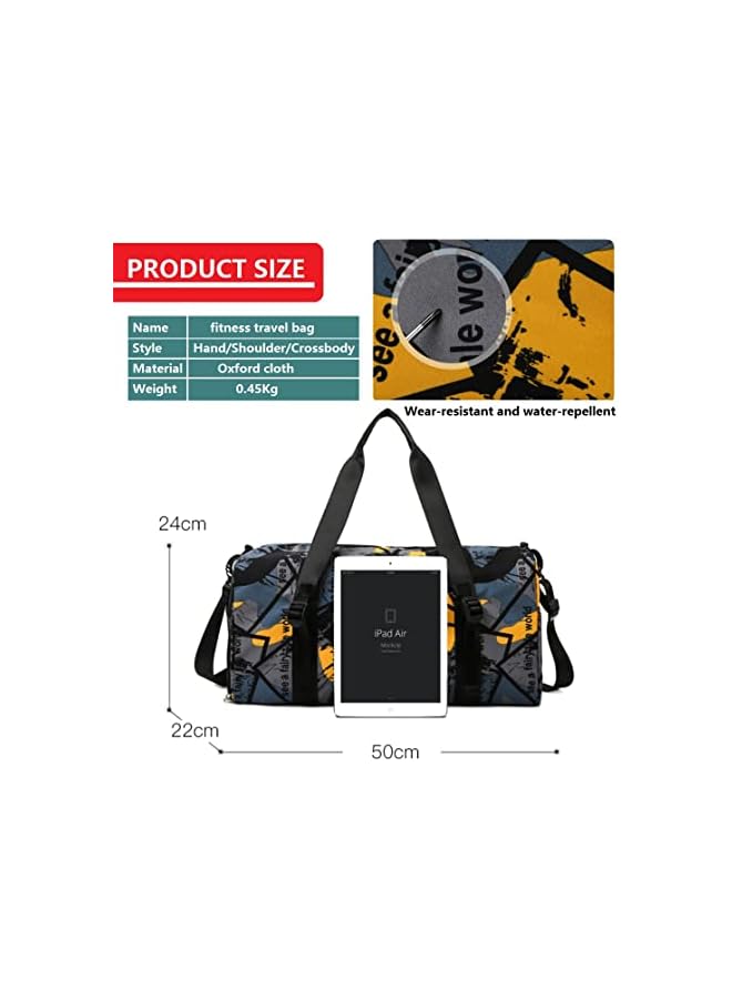 PROMASS Sports Gym Travel Weekender Bag With Shoes Compartment Lightweight Luggage Waterproof For Men And Women - Image 5