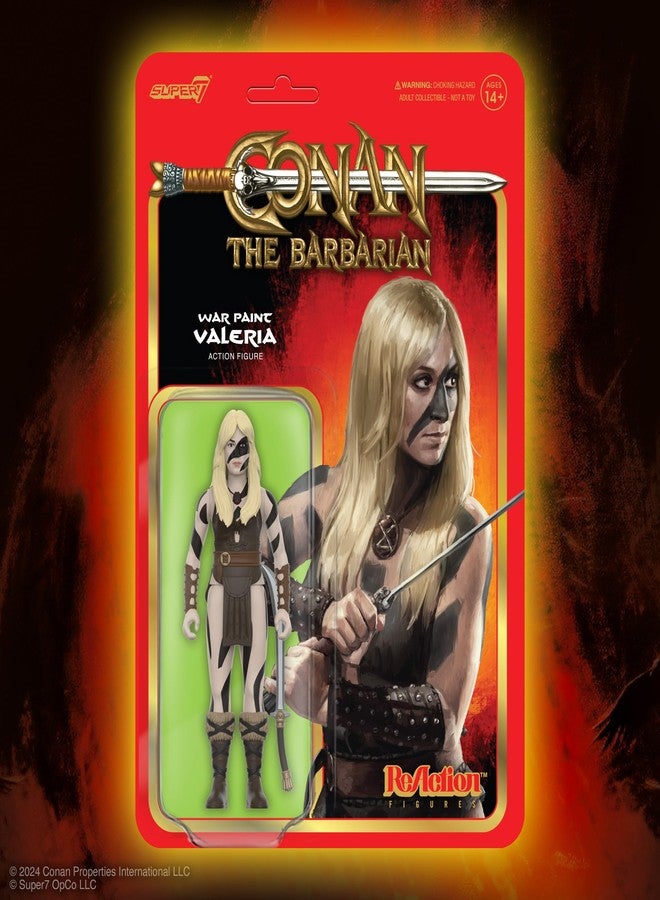 Super7 Conan The Barbarian War Paint Valeria - 3.75" Conan Action Figure with Accessory Classic Movie Collectibles and Retro Toys - Image 4
