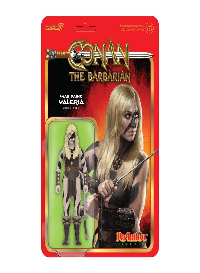 Super7 Conan The Barbarian War Paint Valeria - 3.75" Conan Action Figure with Accessory Classic Movie Collectibles and Retro Toys - Image 1