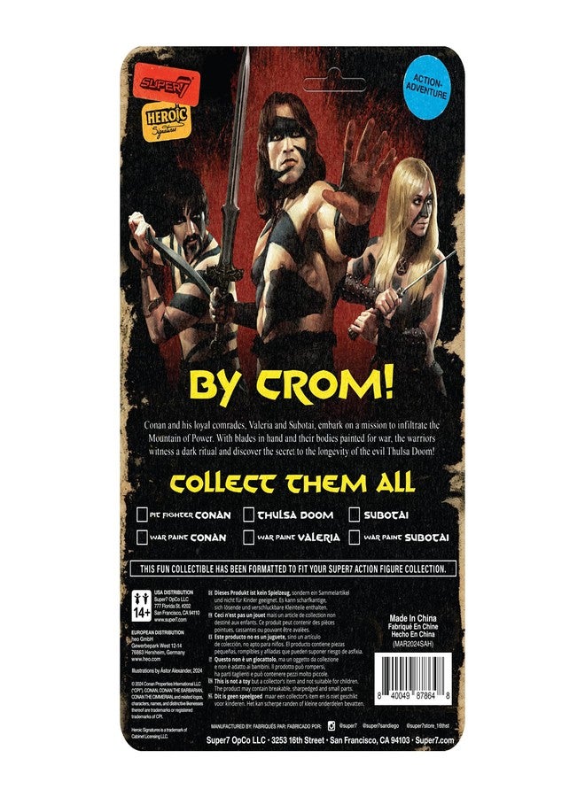 Super7 Conan The Barbarian War Paint Valeria - 3.75" Conan Action Figure with Accessory Classic Movie Collectibles and Retro Toys - Image 3