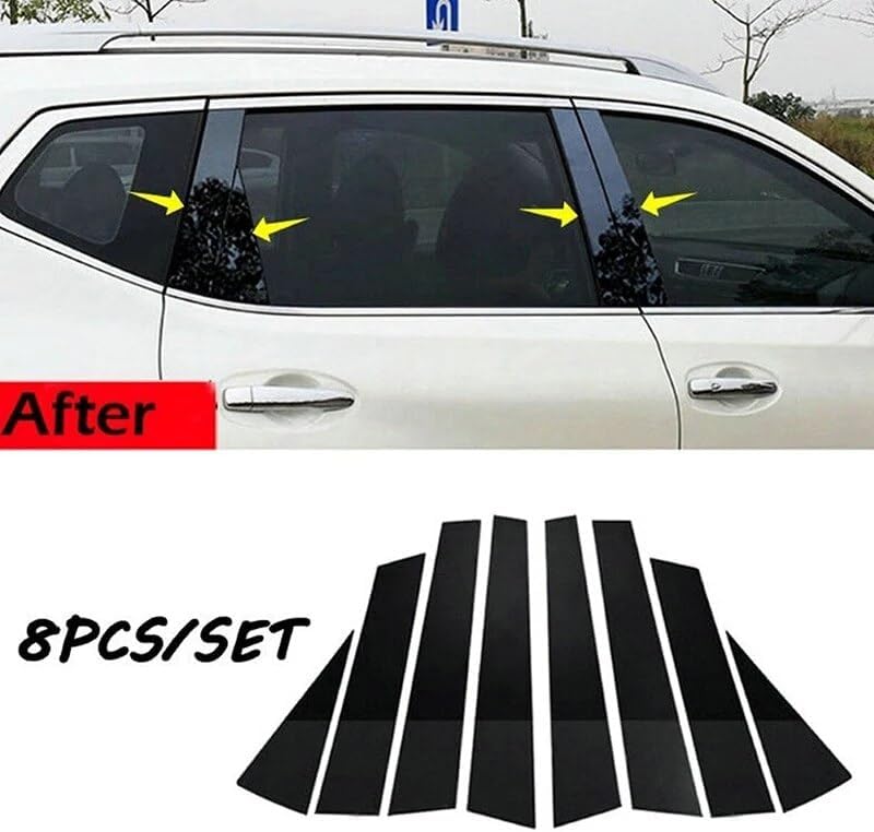 Vuzmode Glossy Black Pillar Posts for Nissan Rogue & X-Trail - Image 2