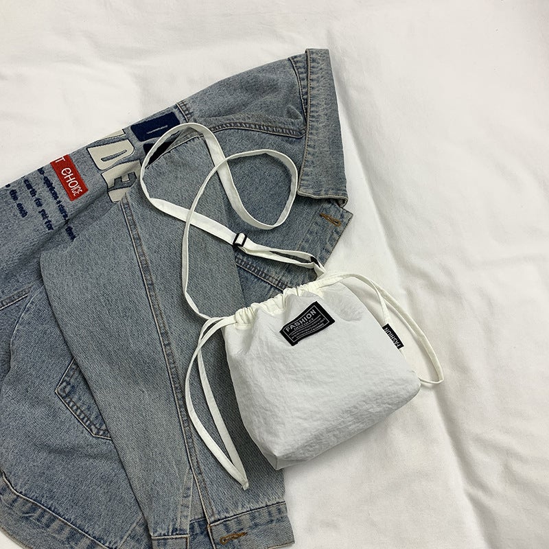 Bag Women'S Leisure Bucket Bag College Students' Class Commuter Large Capacity Niche Design Shoulder Cloth Bag - Image 1