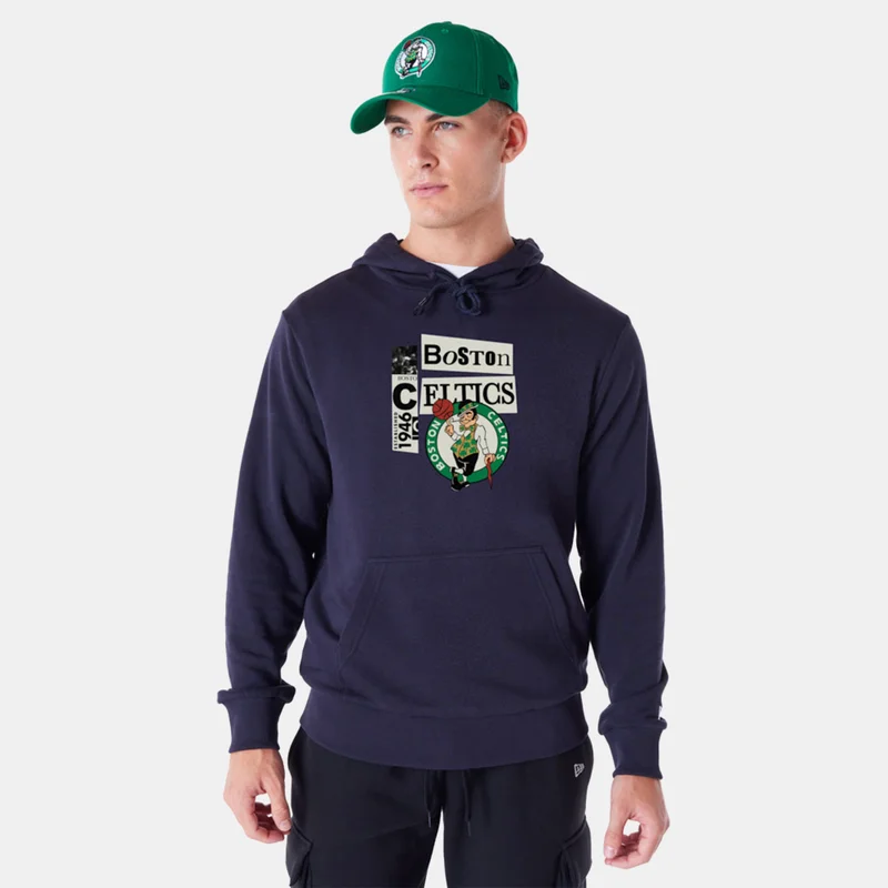 نيو ايرا هودي جرافيك بتصميم جريدة بوسطن سيلتكس NBA للرجال
