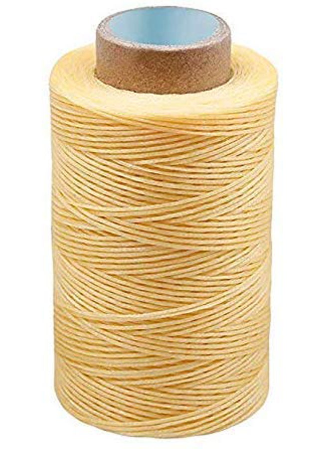 خيط جلدي حرفي، خيط جلدي مشمع بطول 273 ياردة، خيط خياطة جلدي للأساور، الخلخال، الخرز، السلاسل، صناعة المجوهرات، الخياطة اليدوية، ربط الكتب، إصلاح الأحذية - Image 1