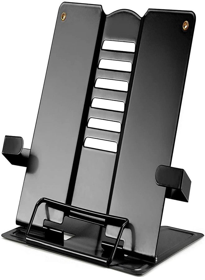 click2shop Adjustable Metal Book Stand Holder – Portable and Foldable Cookbook & Recipe Organizer for Reading, Studying, and Desk Use (Multicolor) - Image 1
