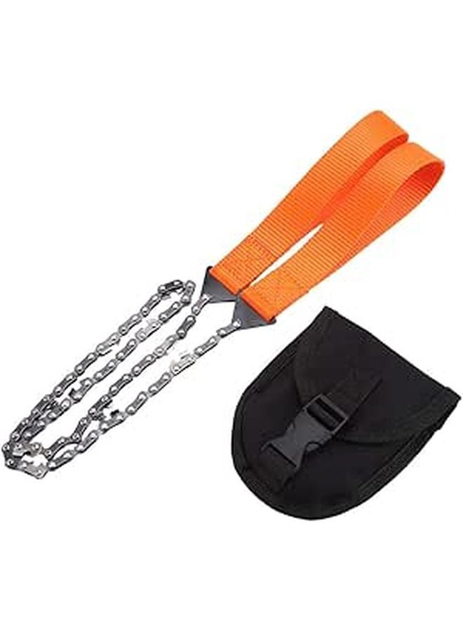 Portable Handheld Survival Chain Saw Camping Hiking Emergency Tool with Carrying Bag - Image 1