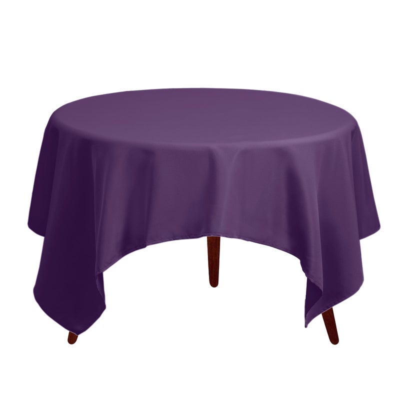 Gee Di Moda Square Tablecloth - 70 x 70 Inch Purple Table Cloth for Medium Square or Round Tables - Heavy Duty Washable Fabric - for Buffet Table  Holiday Party  Dinner  Wedding & Baby Shower - Image 2