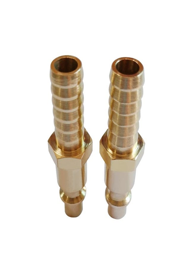 Beduan Solid Brass Air Hose Fittings 3/8" Barb Reducer Quick Connect Air Hose Fittings (Industrial Type D,5Piece) - Image 3