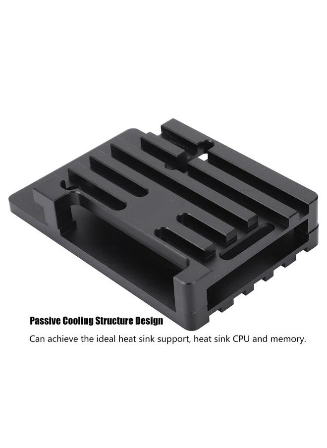 Aluminum Alloy CNC Enclosure Case Metal Shell Compatible For Raspberry Pi 3B+ V2 (Black)