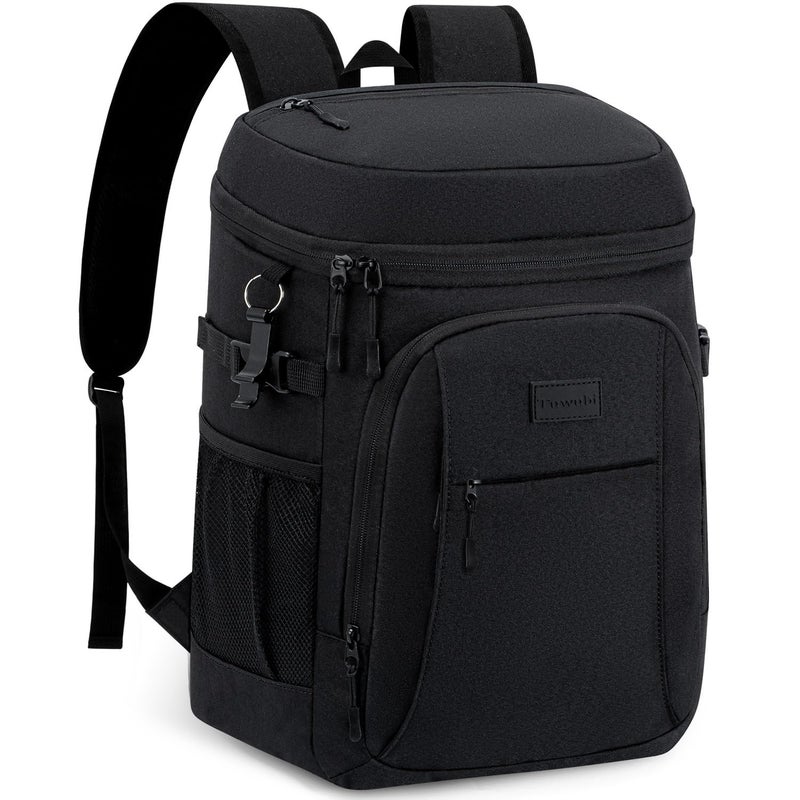 Tuwubi Cooler Backpack 42 Cans Backpack Coolers Insulated Leak Proof for Men Women Waterproof Soft Sided Lunch Camping Beach Travel Ice Chest Backpack Cooler Bag Black - Image 2