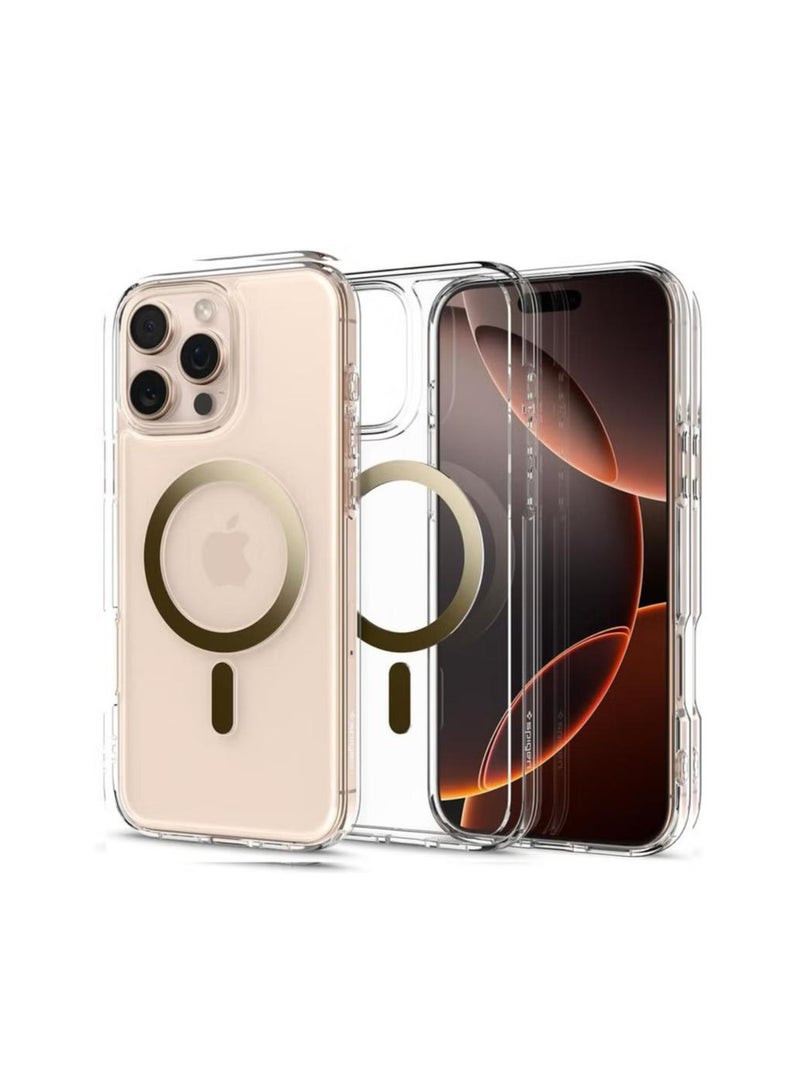 Spigen Ultra Hybrid MagFit for iPhone 16 Pro Case Cover with MagSafe (2024) Gold - Image 1