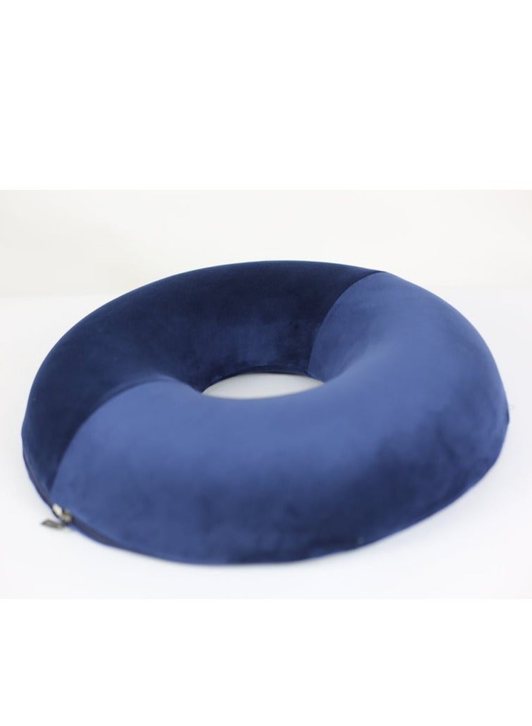 HT A circular seat for hemorrhoids - it distributes body pressure on the muscles of the thighs and spine, allowing the pain to be relieved and thus greater comfort while sitting, blue color - Image 1