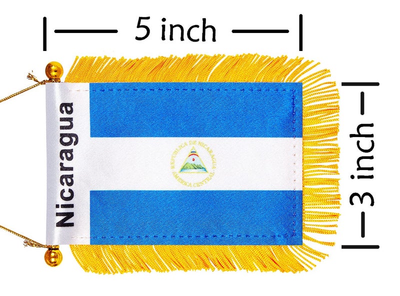 WXTWK National car window hanging flag (Nicaragua) - Image 2