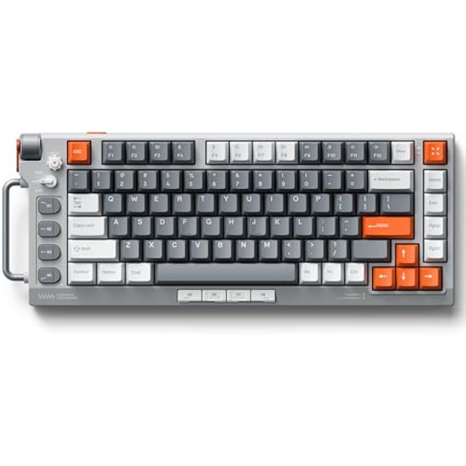 rayihni لوحة مفاتيح الألعاب FIELD75 HE مع مفتاح مغناطيسي، لوحة مفاتيح سلكية، 83 مفتاح، لوحة مفاتيح للألعاب على الكمبيوتر، تحكم في مستوى الصوت بعجلة واحدة، حساسات هول، تفعيل قابل للتعديل، زر سريع - مفتاح مغناطيسي من اليشم - Image 1