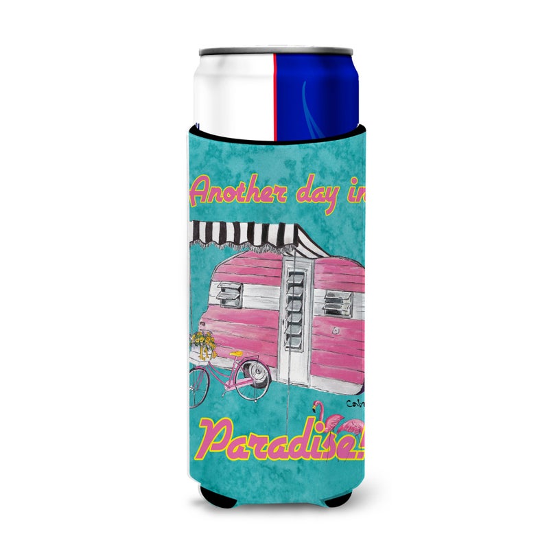 Caroline's Treasures Another Day in Paradise Retro Glamping Trailer Ultra Beverage Insulators for slim cans 8759MUK 