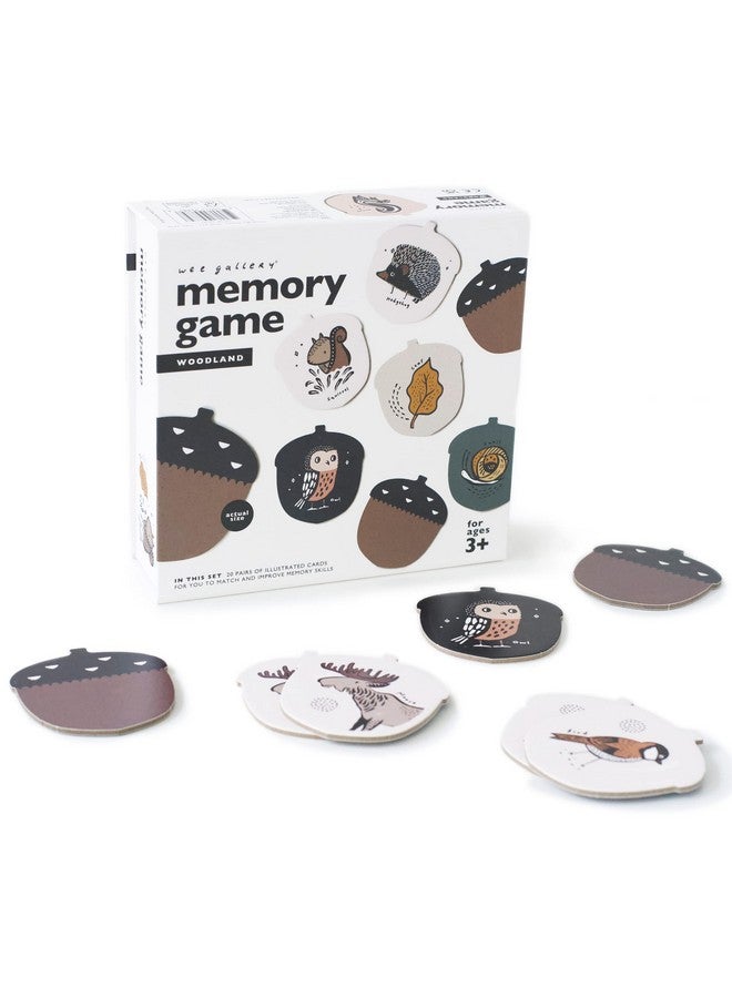 Wee Gallery Memory Game - Woodland Animals and Plants - Brain Building Matching Activity - Animal Recognition, Motor Skills, Creative Play, and Problem Solving for Children - Image 1