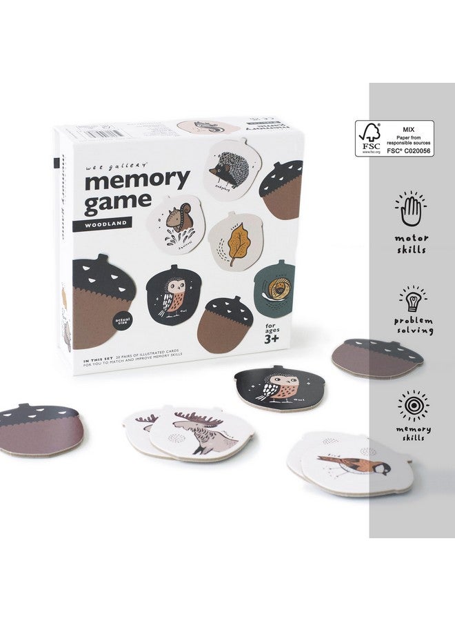 Wee Gallery Memory Game - Woodland Animals and Plants - Brain Building Matching Activity - Animal Recognition, Motor Skills, Creative Play, and Problem Solving for Children - Image 4