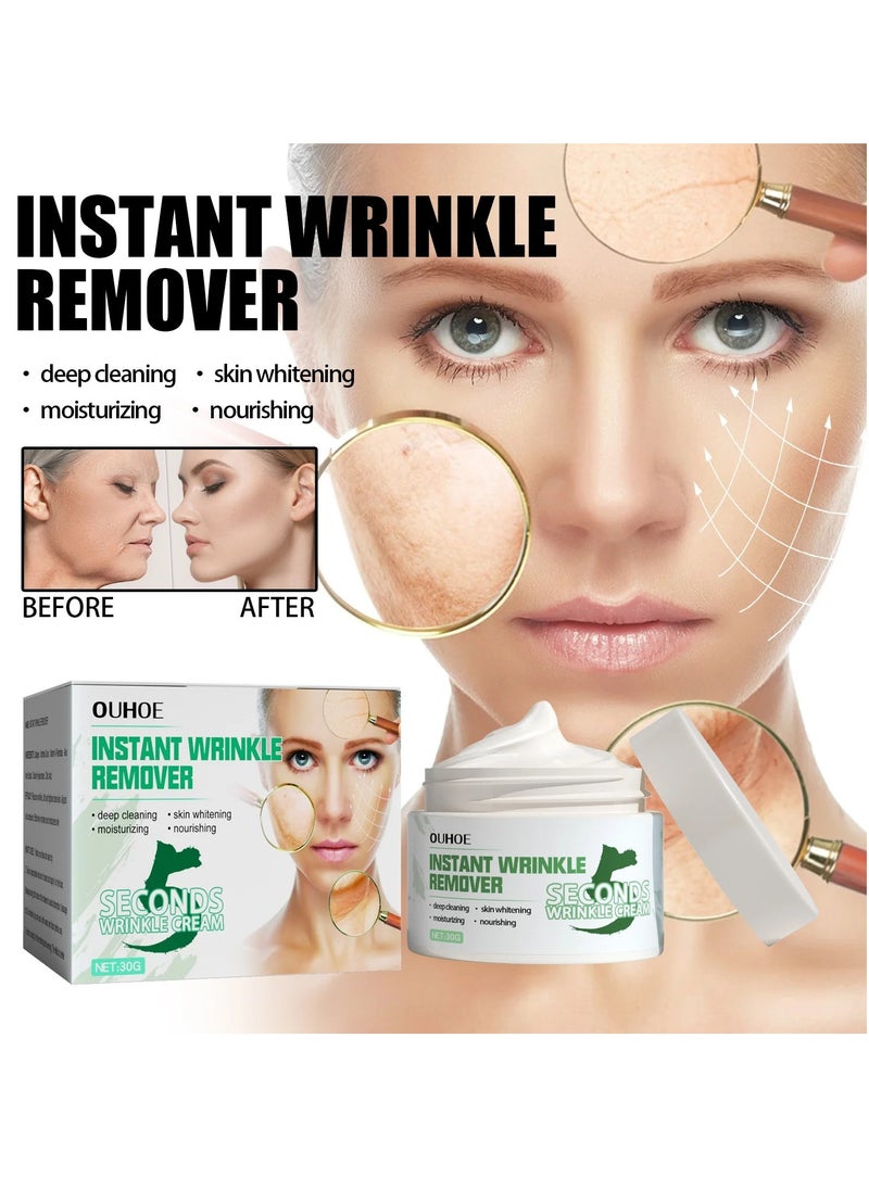 OUHOE - Anti Aging Face Cream, 30g Hydrating Moisturizing Firming Cream, 5 Seconds Instant Wrinkle Remover Face Cream, Skin Lifting Cream For Wrinkles, Dark Spots, Fine Lines - Image 1