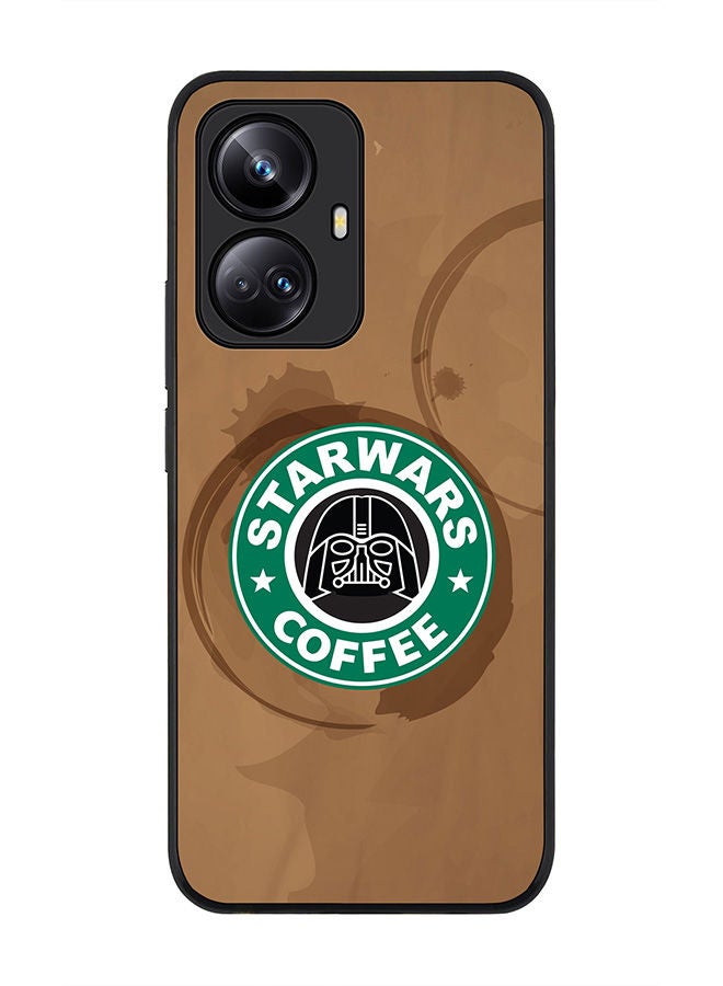 Stylizedd Rugged Black edge case for Realme 10 Pro Plus 5G Slim fit Soft Case Flexible Rubber Edges Anti Drop TPU Gel Thin Cover -  Starwars Coffee - Image 1