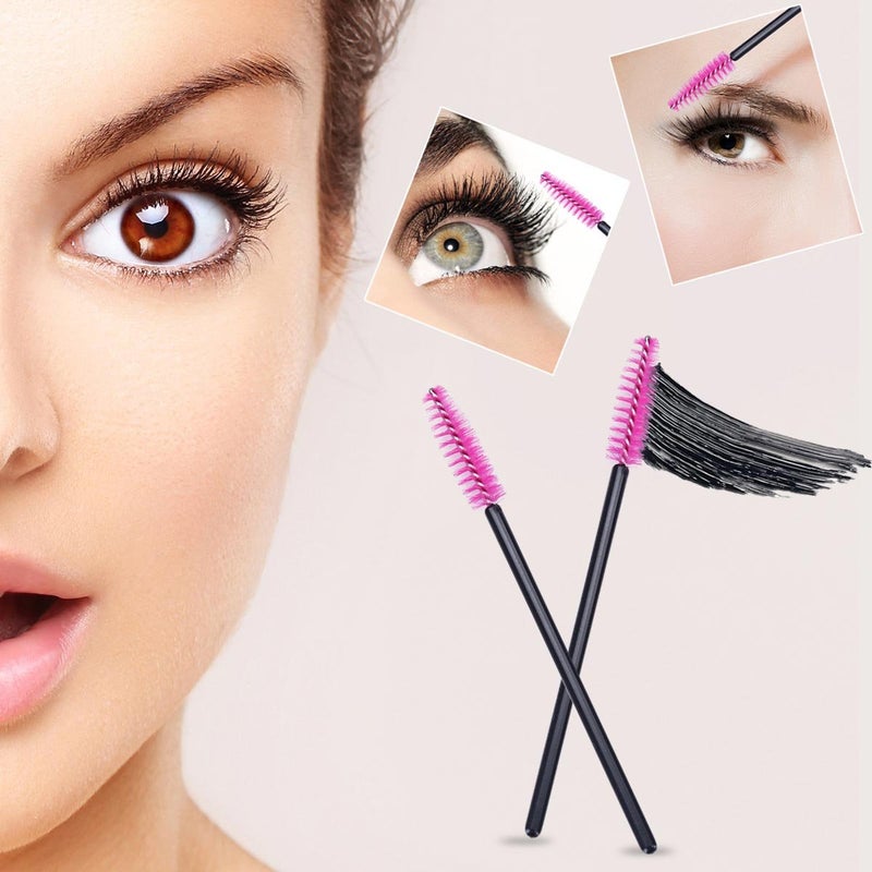 LoveBB 1000 PCS Disposable Eyelash Mascara Brushes Wands Applicator Makeup Brush Tool Kits,Pink - Image 5