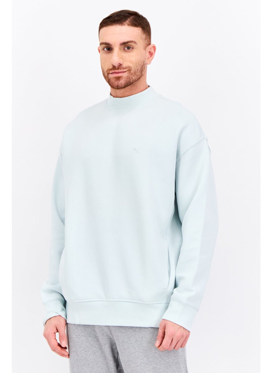 Puma x Select Men Crew Neck Long Sleeve Outdoor Sweatshirt, Turquoise  - Image 1